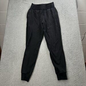Lululemon Jogger Womens Size 4 Cool and Collected High Rise Cotton Black Pants